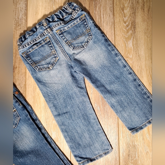 2 pair Children's Place jeans 12-18M boot cut, 18-24M skinny, distressed - Picture 14 of 14